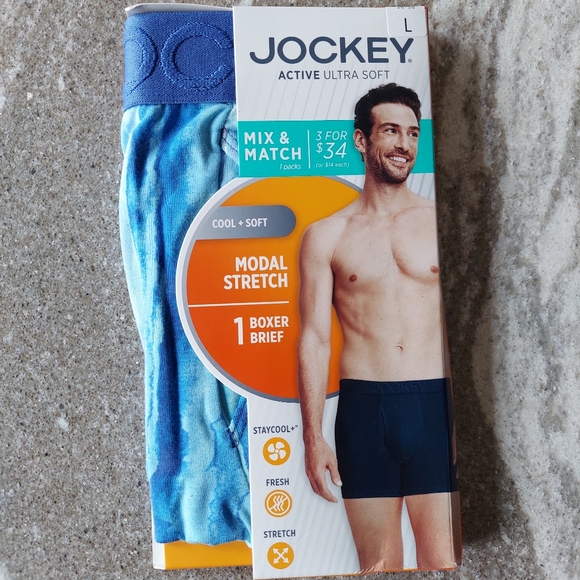 Jockey Underwear & Socks Mens Jockey Active Ultrasoft Boxer Brief